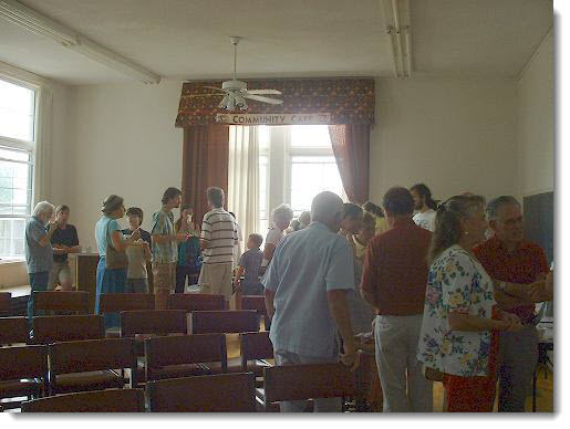 Coffee and Conversation in the Community Cafe.