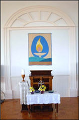 Photograph of new wall centerpiece.