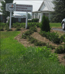 HUU's new sign and closer look at landscaping.